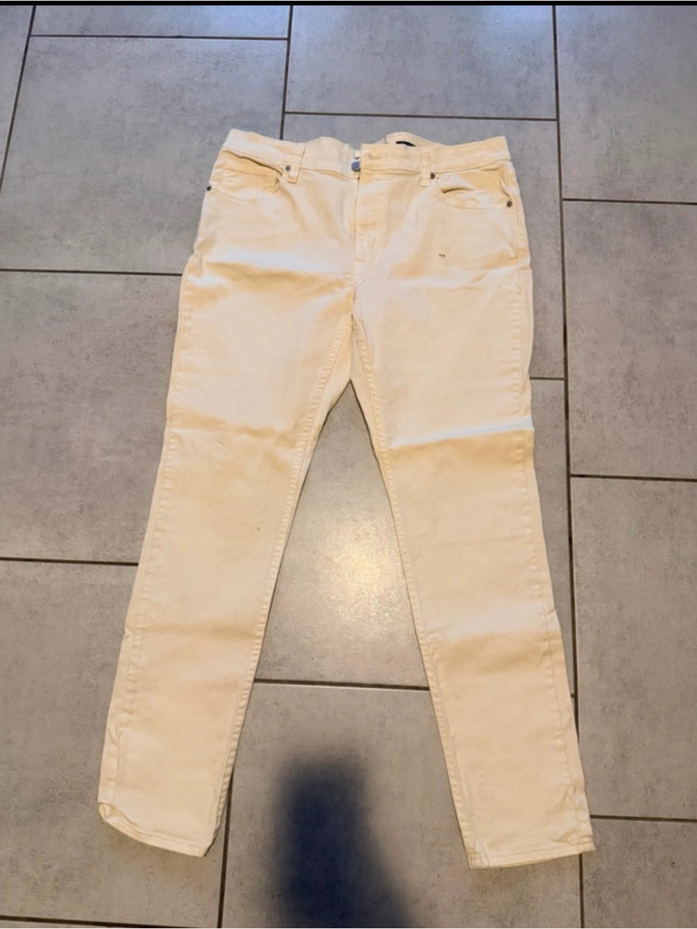 Michael Kors Men's Bootcut Cream Jeans